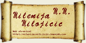 Milenija Milojičić vizit kartica